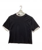 N.HOOLYWOODエヌ ハリウッド）の古着「Big Ringer T-Shirt」｜ブラック×ホワイト