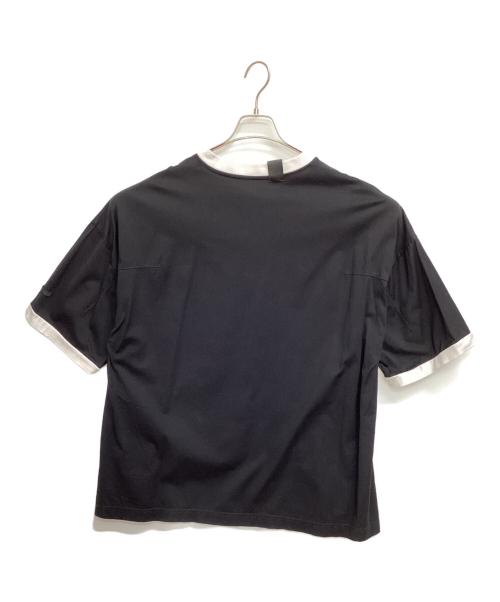 N.HOOLYWOOD（エヌ ハリウッド）N.HOOLYWOOD (エヌ ハリウッド) Big Ringer T-Shirt ブラック×ホワイト サイズ:38の古着・服飾アイテム