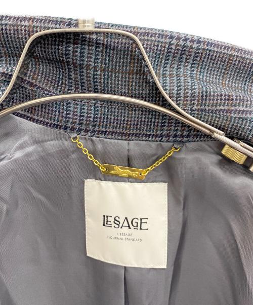 journal standard L'essage（ジャーナルスタンダード レサージュ）journal standard L'essage (ジャーナルスタンダード レサージュ) チェックダブルジャケット グレー サイズ:38の古着・服飾アイテム