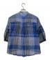 Gabardine K.T (ギャバシンケーティー) ラミーコットンチェック パフスリーブシャツ ブルー サイズ:9：8000円