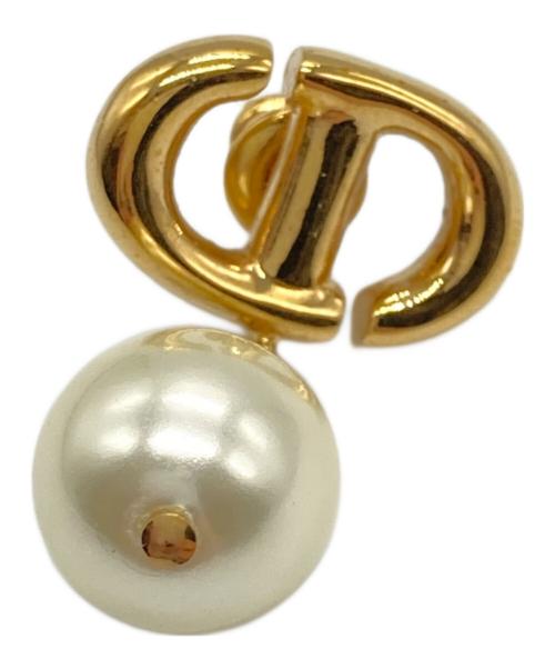 Christian Dior（クリスチャン ディオール）Christian Dior (クリスチャン ディオール) CD Navy ピアス ゴールドの古着・服飾アイテム