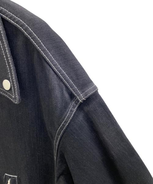 ZUCCA（ズッカ）ZUCCA (ズッカ) デニムライダースジャケット ブラック サイズ: Sの古着・服飾アイテム