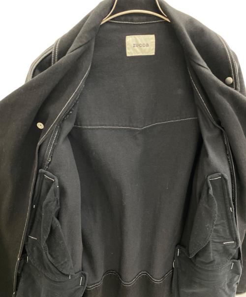 ZUCCA（ズッカ）ZUCCA (ズッカ) デニムライダースジャケット ブラック サイズ: Sの古着・服飾アイテム