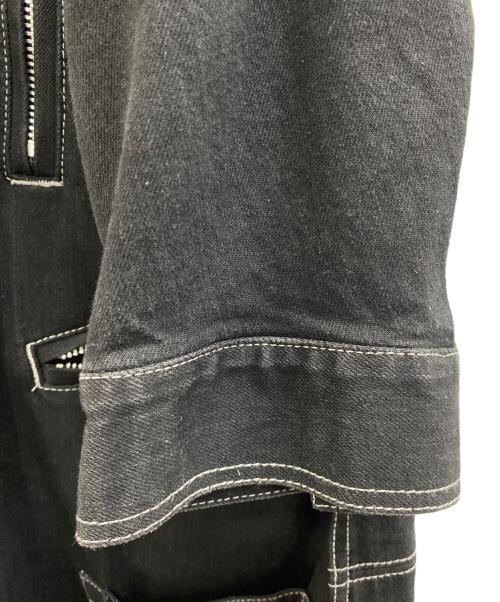 ZUCCA（ズッカ）ZUCCA (ズッカ) デニムライダースジャケット ブラック サイズ: Sの古着・服飾アイテム