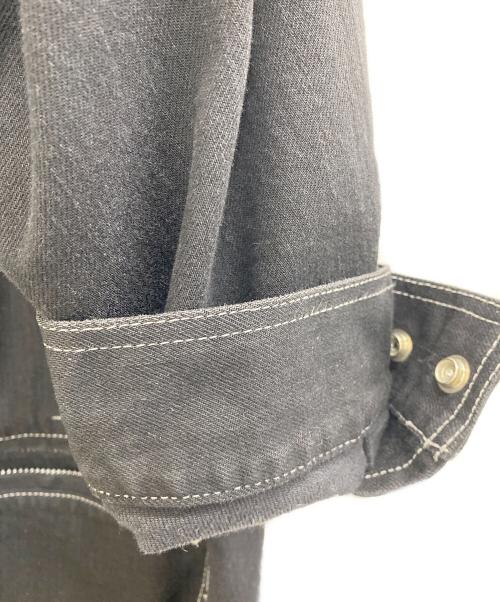 ZUCCA（ズッカ）ZUCCA (ズッカ) デニムライダースジャケット ブラック サイズ: Sの古着・服飾アイテム