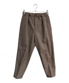 ZUCCA（ズッカ）の古着「TWチェックパンツ　CZ24FF930」｜ベージュ