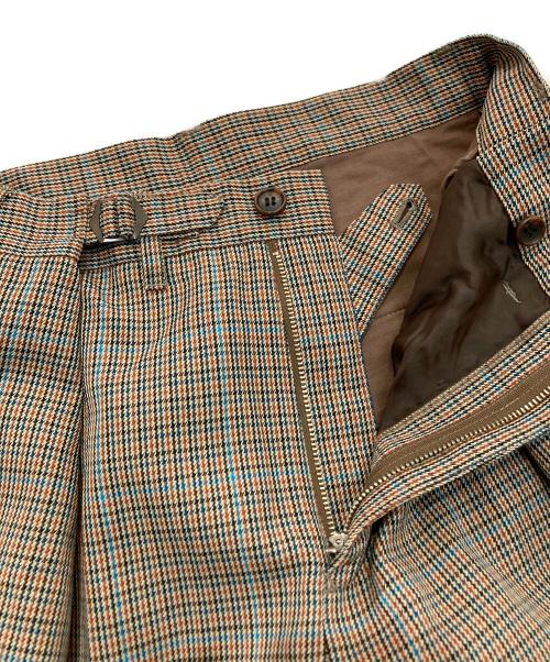 ZUCCA（ズッカ）ZUCCA (ズッカ) TWチェックパンツ　CZ24FF930 ベージュ サイズ:XSの古着・服飾アイテム