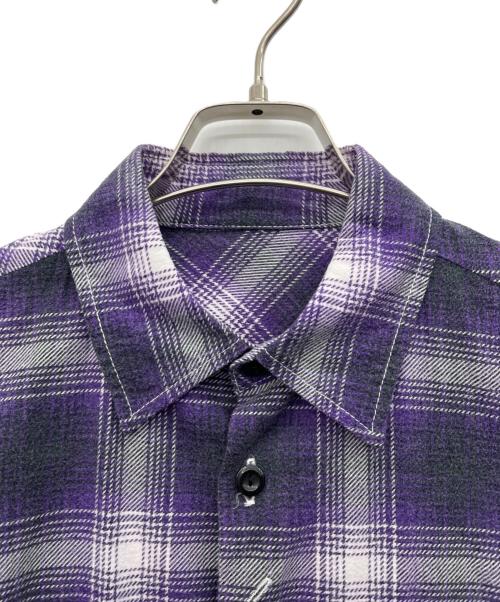 NUMBER (N)INE（ナンバーナイン）NUMBER (N)INE (ナンバーナイン) ネルシャツ パープル サイズ:2の古着・服飾アイテム