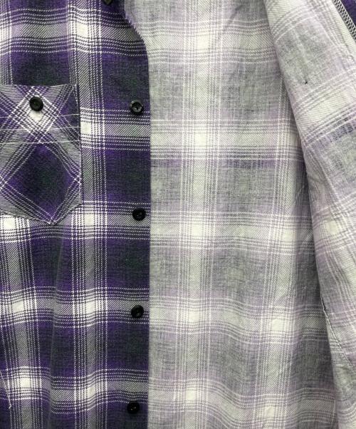NUMBER (N)INE（ナンバーナイン）NUMBER (N)INE (ナンバーナイン) ネルシャツ パープル サイズ:2の古着・服飾アイテム