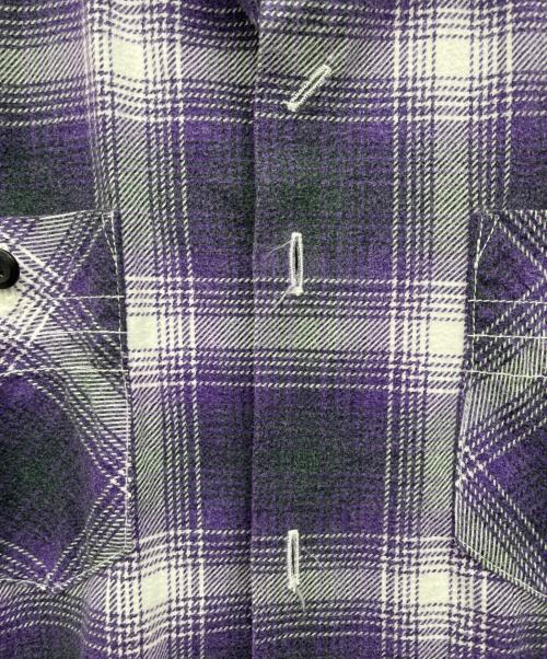 NUMBER (N)INE（ナンバーナイン）NUMBER (N)INE (ナンバーナイン) ネルシャツ パープル サイズ:2の古着・服飾アイテム