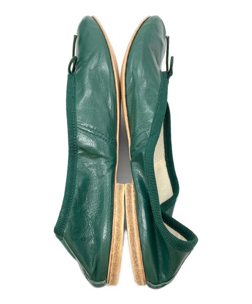 A.P.C.（アーペーセー）A.P.C. (アーペーセー) E.PORSELLI (ポルセリ) バレエシューズ グリーン サイズ:36の古着・服飾アイテム