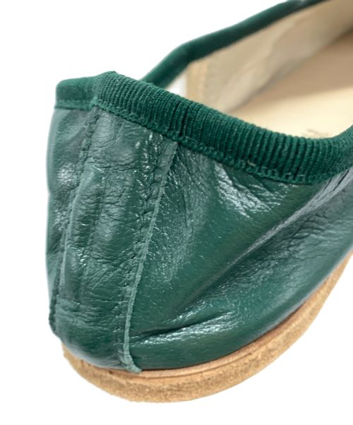 A.P.C.（アーペーセー）A.P.C. (アーペーセー) E.PORSELLI (ポルセリ) バレエシューズ グリーン サイズ:36の古着・服飾アイテム