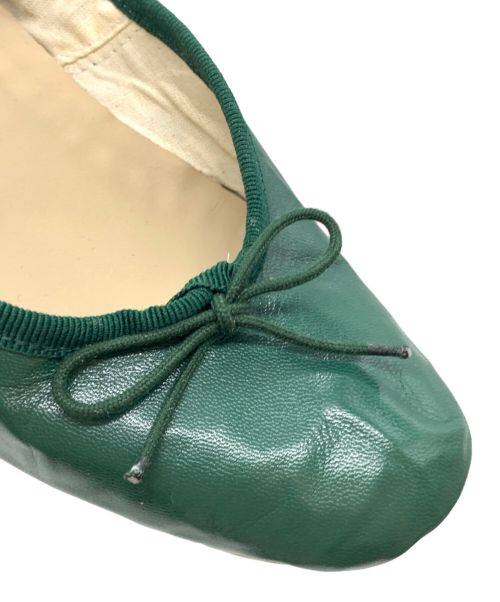 A.P.C.（アーペーセー）A.P.C. (アーペーセー) E.PORSELLI (ポルセリ) バレエシューズ グリーン サイズ:36の古着・服飾アイテム