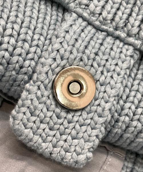 ETRE TOKYO（エトレトウキョウ）ETRE TOKYO (エトレトウキョウ) ショルダーニットバッグ ライトブルーの古着・服飾アイテム