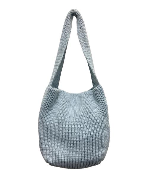 ETRE TOKYO（エトレトウキョウ）ETRE TOKYO (エトレトウキョウ) ショルダーニットバッグ ライトブルーの古着・服飾アイテム