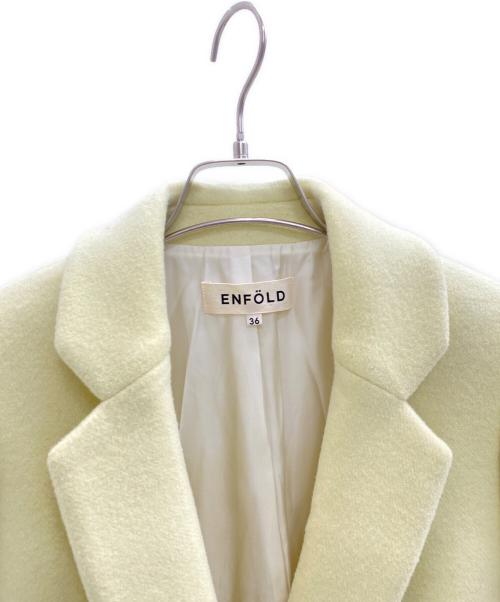ENFOLD（エンフォルド）ENFOLD (エンフォルド) ライトメルトンチェスターコート イエロー サイズ:36の古着・服飾アイテム