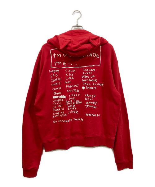 CHARLES JEFFREY LOVERBOY（チャールズ ジェフリー ラバーボーイ）CHARLES JEFFREY LOVERBOY (チャールズ ジェフリー ラバーボーイ) 猫耳プルオーバーパーカー レッド サイズ:XLの古着・服飾アイテム