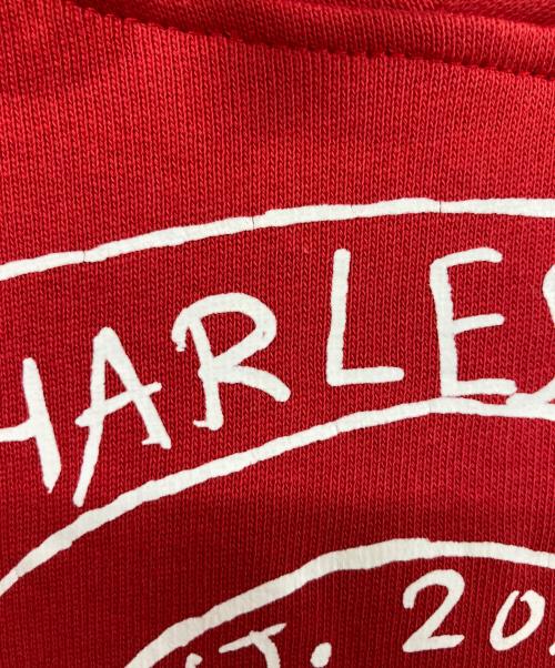 CHARLES JEFFREY LOVERBOY（チャールズ ジェフリー ラバーボーイ）CHARLES JEFFREY LOVERBOY (チャールズ ジェフリー ラバーボーイ) 猫耳プルオーバーパーカー レッド サイズ:XLの古着・服飾アイテム