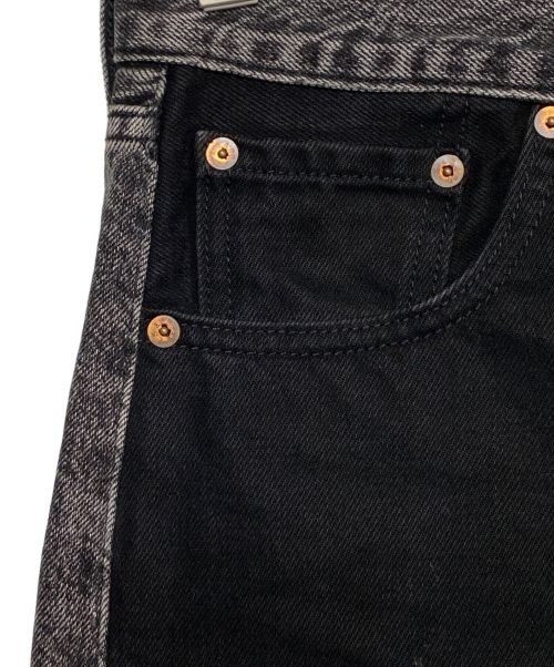LEVI'S（リーバイス）LEVI'S (リーバイス) VETEMENTS (ヴェトモン) 再構築デニムパンツ ブラック サイズ:Mの古着・服飾アイテム