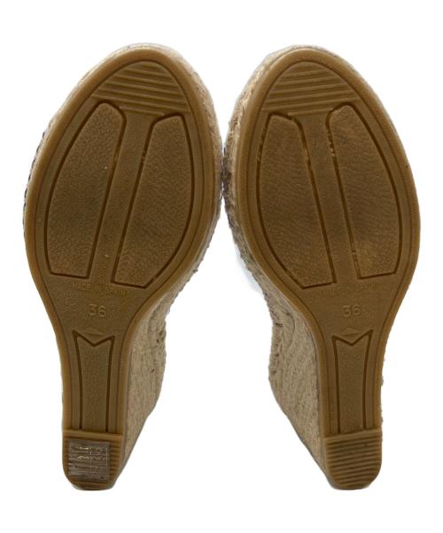 PALOMA BARCELO（パロマバルセロ）paloma barcelo (パロマバルセロ) PVC FLOWER ウェッジサンダル ベージュ サイズ:36の古着・服飾アイテム