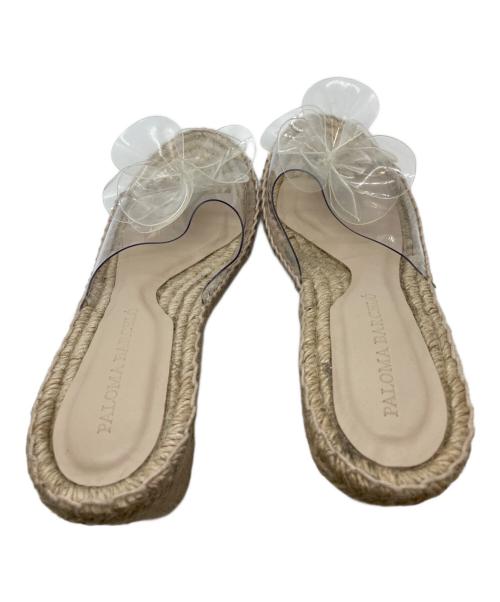 PALOMA BARCELO（パロマバルセロ）paloma barcelo (パロマバルセロ) PVC FLOWER ウェッジサンダル ベージュ サイズ:36の古着・服飾アイテム