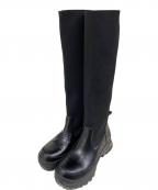 ALM.アルム）の古着「DEIRDRE LEATHER BOOTS」｜ブラック