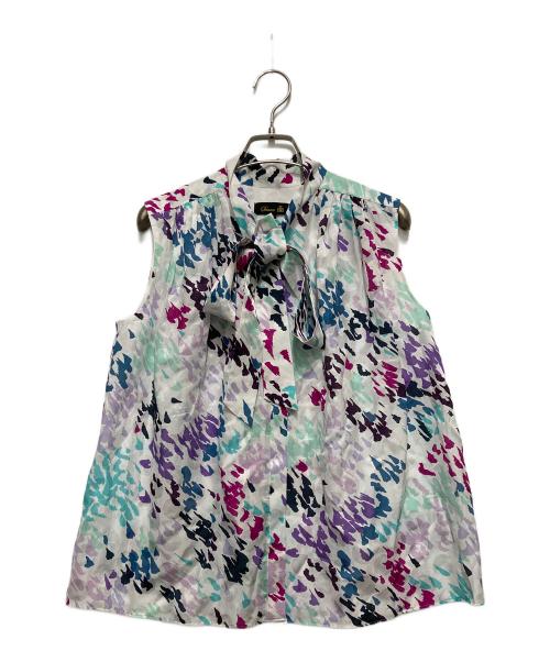 DRAWER（ドゥロワー）DRAWER (ドゥロワー) ドットジャカードプリントブラウス ホワイト サイズ:SIZE 36の古着・服飾アイテム