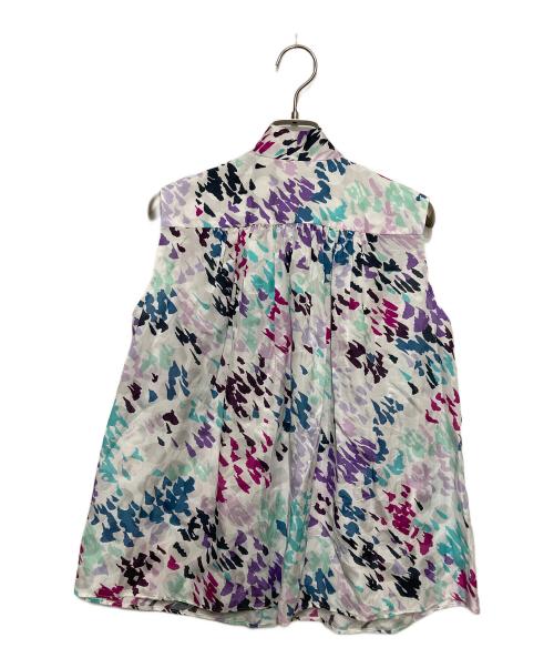 DRAWER（ドゥロワー）DRAWER (ドゥロワー) ドットジャカードプリントブラウス ホワイト サイズ:SIZE 36の古着・服飾アイテム