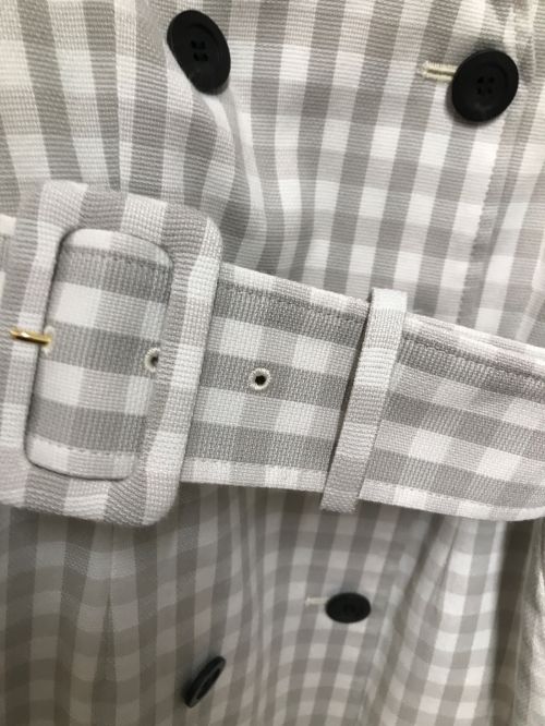 Pinky & Dianne（ピンキーアンドダイアン）Pinky & Dianne (ピンキーアンドダイアン) ギンガムチェックワンピース グレー サイズ:36の古着・服飾アイテム