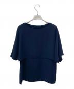 23区ニジュウサンク）の古着「ストレッチジョーゼットリブコンビ レイヤー カットソー」｜ネイビー