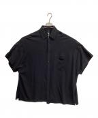 GROUND Yグラウンドワイ）の古着「ヴィンテージデシン コンビネーション ドルマン ショートスリーブ」｜ブラック