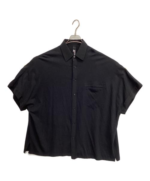 GROUND Y（グラウンドワイ）GROUND Y (グラウンドワイ) ヴィンテージデシン コンビネーション ドルマン ショートスリーブ ブラック サイズ:3の古着・服飾アイテム