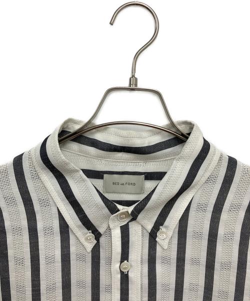 BED J.W. FORD（ベッドフォード）BED J.W. FORD (ベッドフォード) Button-down Shirts ホワイト×ブラック サイズ:1の古着・服飾アイテム