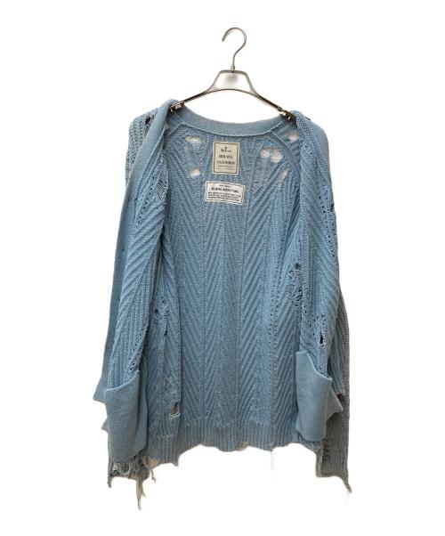 Maison MIHARA YASUHIRO（メゾン ミハラ ヤスヒロ）Maison MIHARA YASUHIRO (メゾン ミハラ ヤスヒロ) Bleached Knit Cardigan　A10CD521 スカイブルー サイズ:46の古着・服飾アイテム
