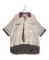 Maison MIHARA YASUHIRO（メゾン ミハラ ヤスヒロ）の古着「Mix layered bowling shirt」｜ベージュ×ブラウン