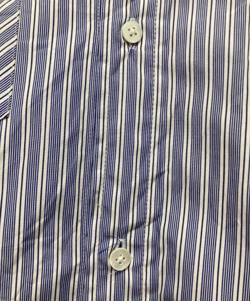 FACETASM（ファセッタズム）FACETASM (ファセッタズム) BELTED SHORT SLEEVE SHIRT ブルー×ホワイト サイズ:4の古着・服飾アイテム