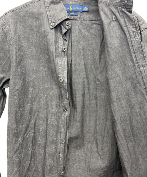 POLO RALPH LAUREN（ポロ・ラルフローレン）POLO RALPH LAUREN (ポロ・ラルフローレン) ペイズリー柄シャツ ブラック サイズ:XSの古着・服飾アイテム