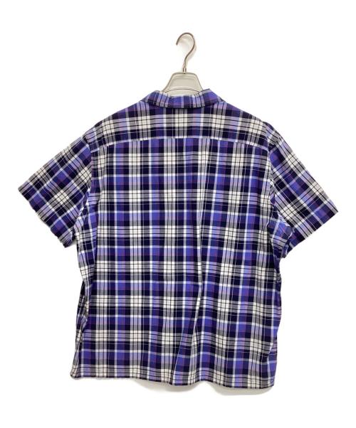 POLO RALPH LAUREN（ポロ・ラルフローレン）POLO RALPH LAUREN (ポロ・ラルフローレン) オープンカラーシャツ ブルー×ネイビー サイズ:XLの古着・服飾アイテム