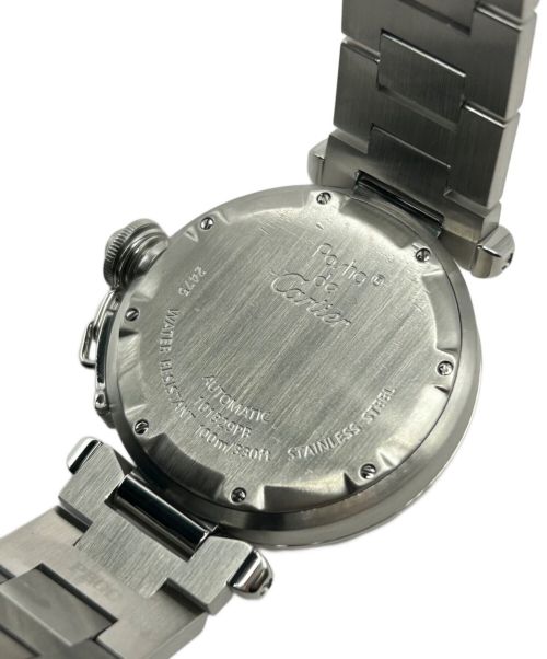 Cartier（カルティエ）Cartier (カルティエ) パシャC Pasha C ビッグデイト Ref.W31047M7 ネイビー サイズ:35mm/15.5cm/ボーイズの古着・服飾アイテム