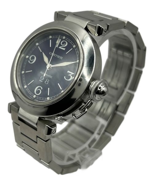 Cartier（カルティエ）Cartier (カルティエ) パシャC Pasha C ビッグデイト Ref.W31047M7 ネイビー サイズ:35mm/15.5cm/ボーイズの古着・服飾アイテム
