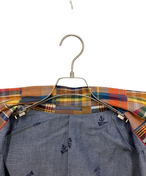 J.PRESS（ジェイプレス）J.PRESS (ジェイプレス) BLUE BLUE (ブルーブルー) マドラスパッチワークジャケット オレンジ サイズ:2の古着・服飾アイテム