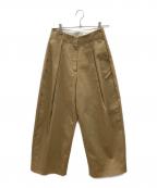STUDIO NICHOLSONスタジオ ニコルソン）の古着「タックパンツ」｜ベージュ