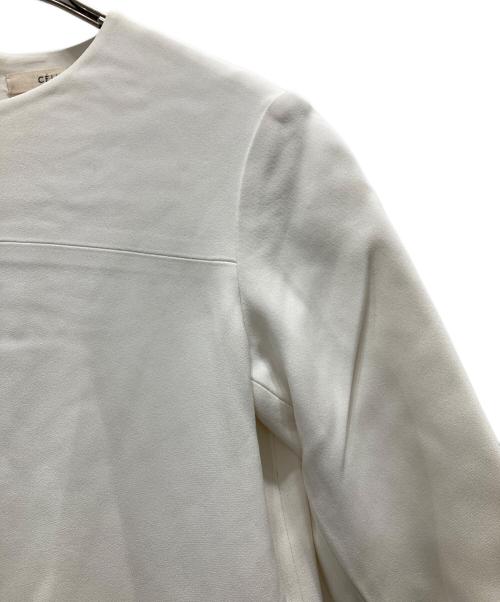 CELINE（セリーヌ）CELINE (セリーヌ) シルク混ヴィスコースハーフスリーブワンピース ベージュ サイズ:34の古着・服飾アイテム