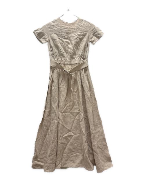 BLUEBIRD BOULEVARD（ブルーバードブルバード）BLUEBIRD BOULEVARD (ブルーバードブルバード) リネンマキシワンピース ベージュ サイズ:Sの古着・服飾アイテム