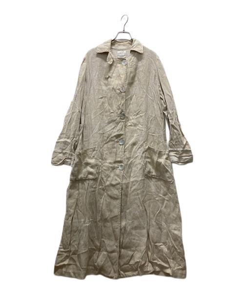 forte forte（フォルテ・フォルテ）forte forte (フォルテ・フォルテ) リネンロングコート ベージュの古着・服飾アイテム