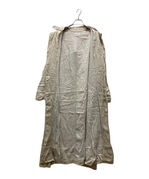 forte forte（フォルテ・フォルテ）forte forte (フォルテ・フォルテ) リネンロングコート ベージュの古着・服飾アイテム