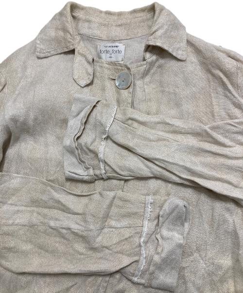 forte forte（フォルテ・フォルテ）forte forte (フォルテ・フォルテ) リネンロングコート ベージュの古着・服飾アイテム