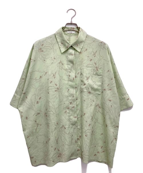CLANE（クラネ）CLANE (クラネ) ラインフラワーオーバーシャツ グリーン サイズ:FREEの古着・服飾アイテム