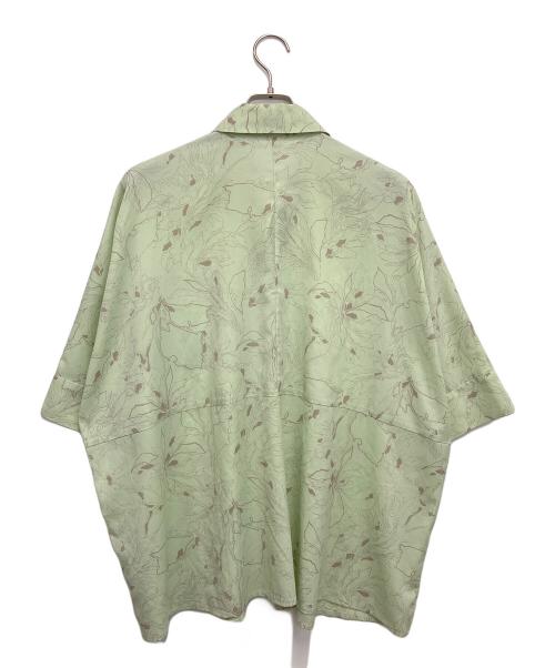 CLANE（クラネ）CLANE (クラネ) ラインフラワーオーバーシャツ グリーン サイズ:FREEの古着・服飾アイテム