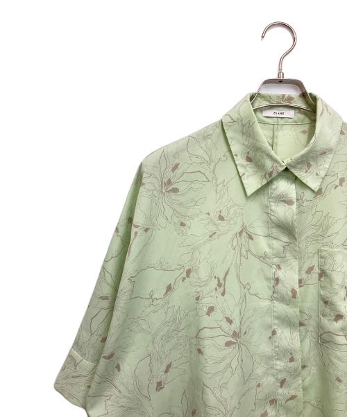 CLANE（クラネ）CLANE (クラネ) ラインフラワーオーバーシャツ グリーン サイズ:FREEの古着・服飾アイテム